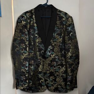 Elegant Black and Gold Suit Jacket